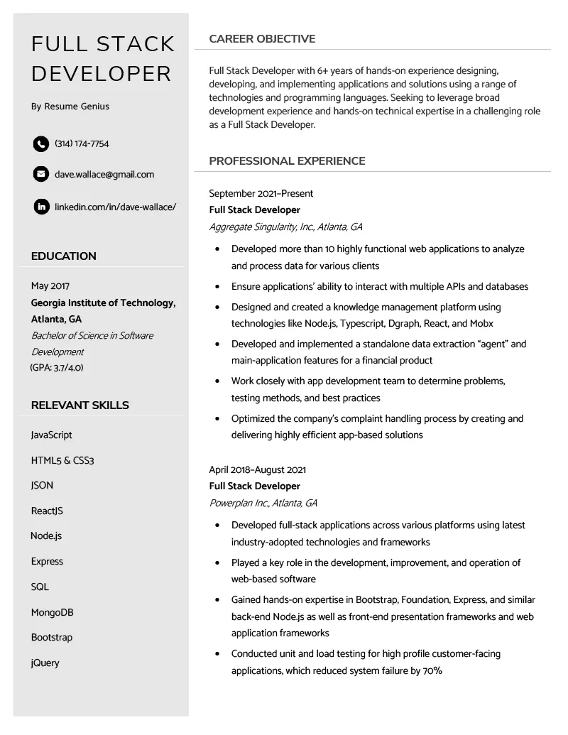 Resume Document