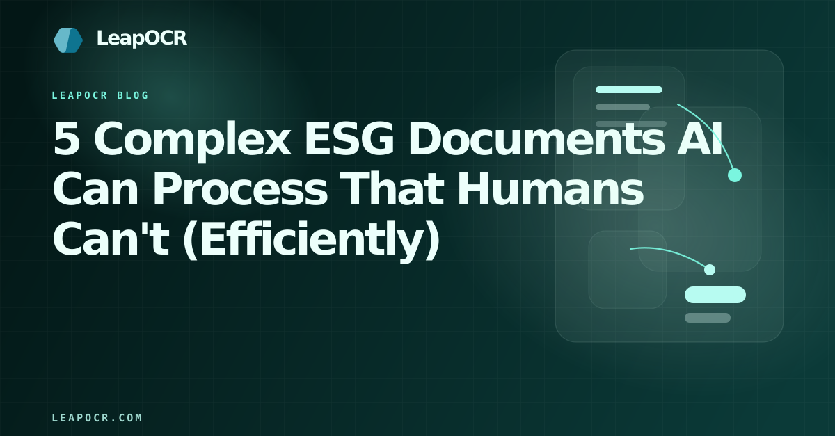 5 Complex ESG Documents AI Can Process That Humans Can't (Efficiently) preview
