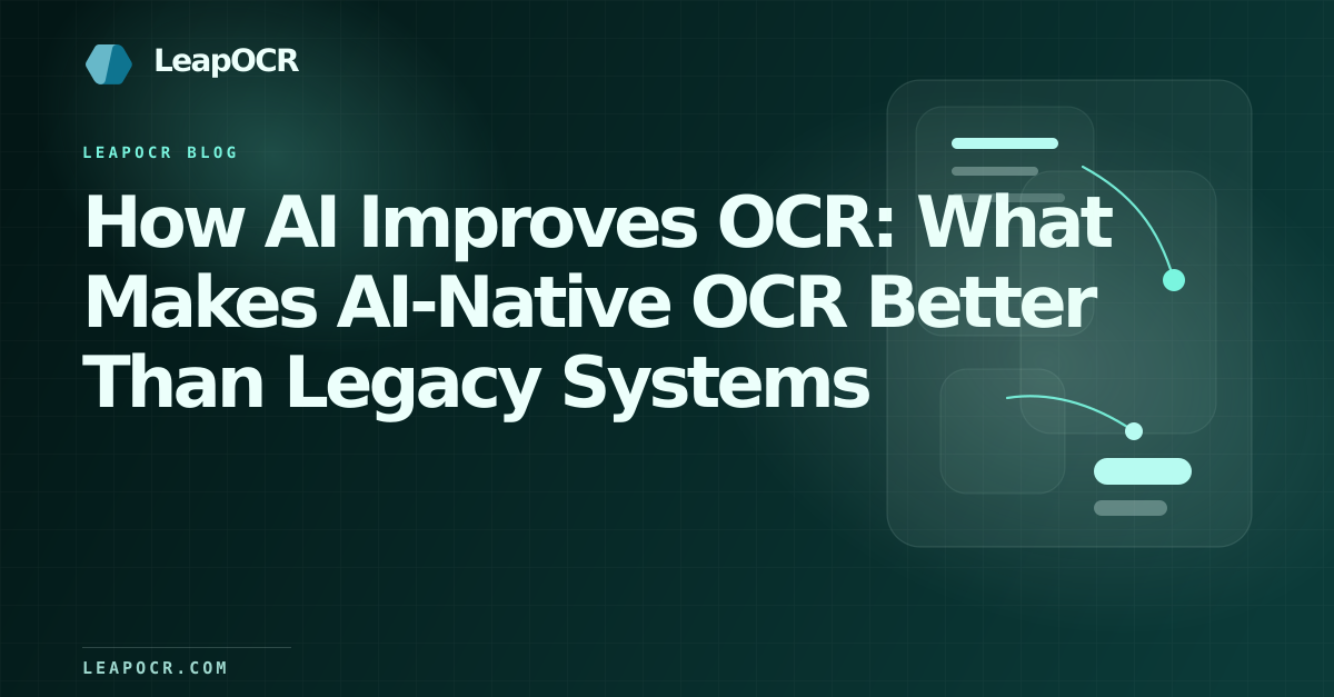 How AI Improves OCR: What Makes AI-Native OCR Better Than Legacy Systems preview