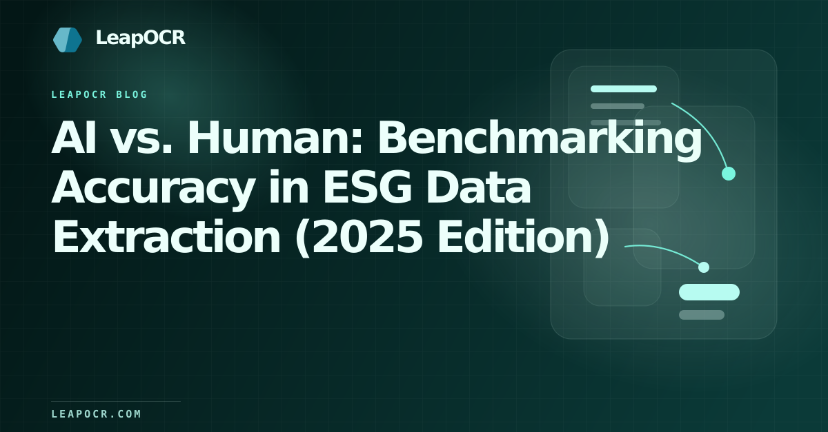 AI vs. Human: Benchmarking Accuracy in ESG Data Extraction (2025 Edition) preview