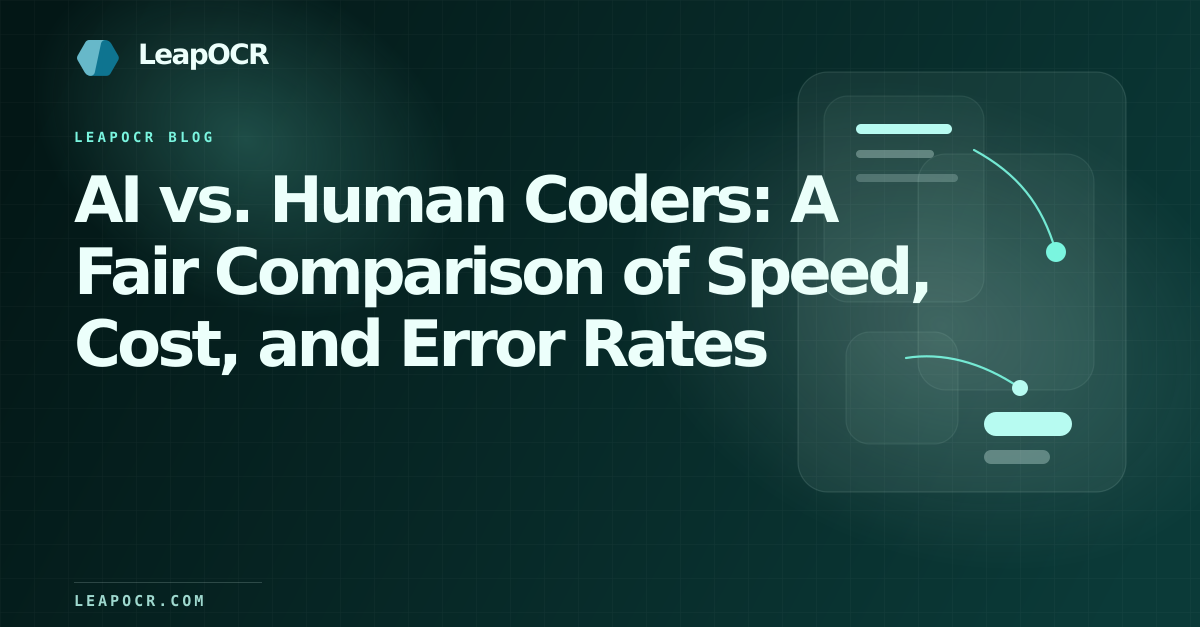 AI vs. Human Coders: A Fair Comparison of Speed, Cost, and Error Rates preview