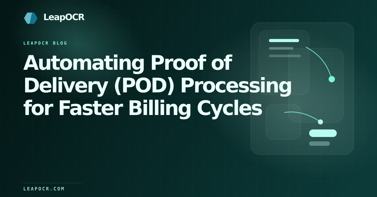 Automating Proof of Delivery (POD) Processing for Faster Billing Cycles preview