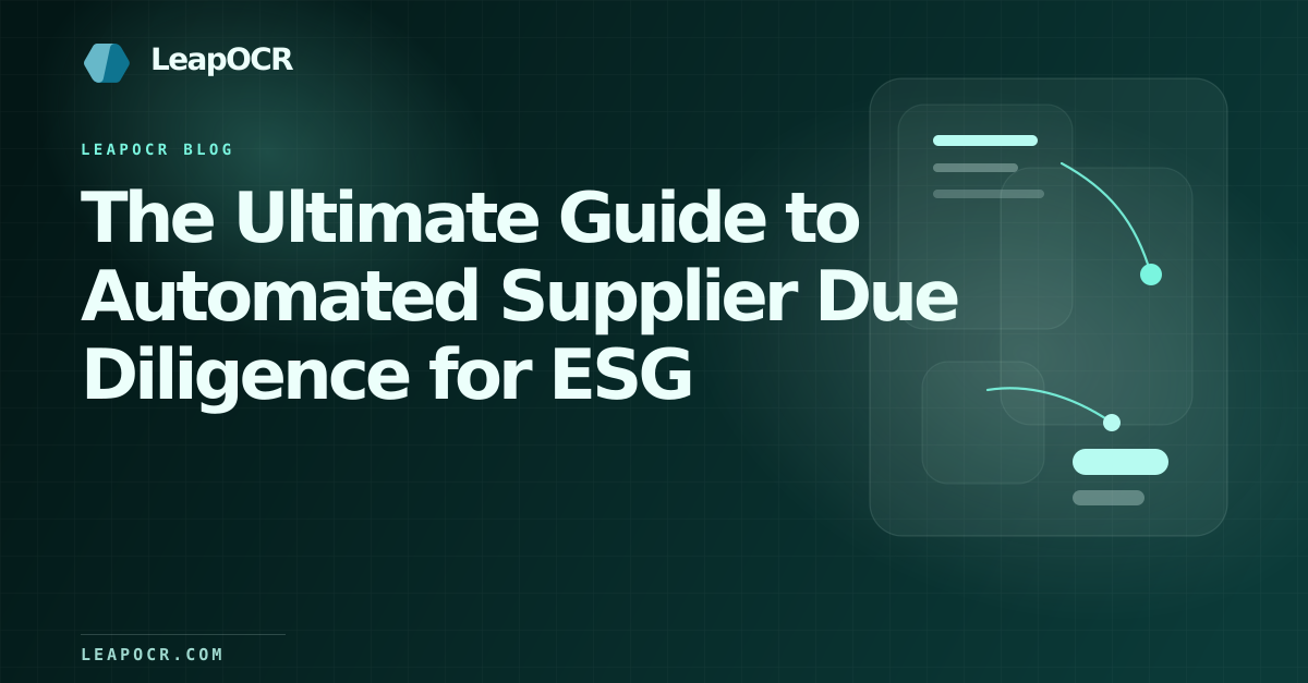 The Ultimate Guide to Automated Supplier Due Diligence for ESG preview