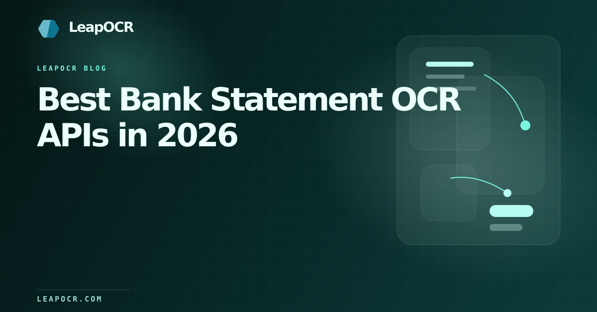 Best Bank Statement OCR APIs in 2026 preview
