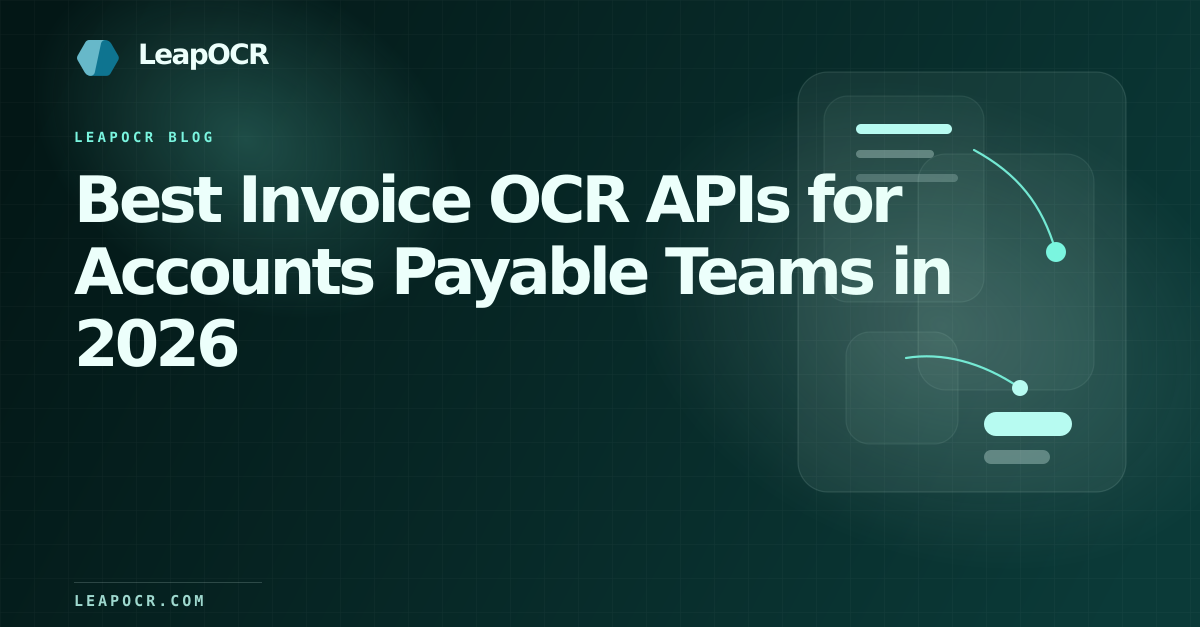 Best Invoice OCR APIs for Accounts Payable Teams in 2026 preview