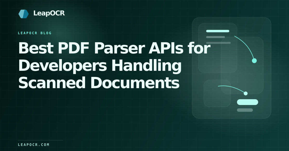Best PDF Parser APIs for Developers Handling Scanned Documents preview