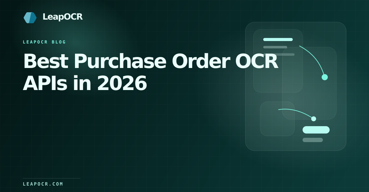 Best Purchase Order OCR APIs in 2026 preview