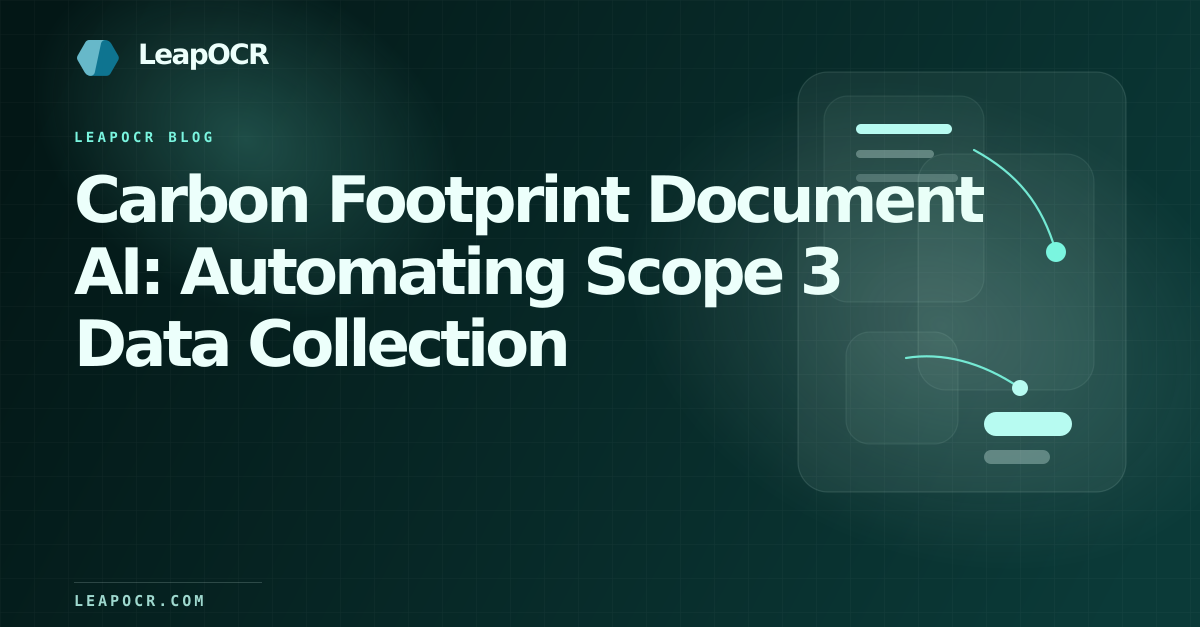 Carbon Footprint Document AI: Automating Scope 3 Data Collection preview