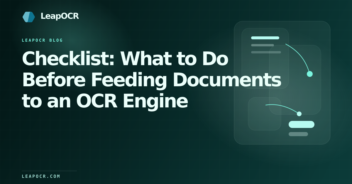 Checklist: What to Do Before Feeding Documents to an OCR Engine preview