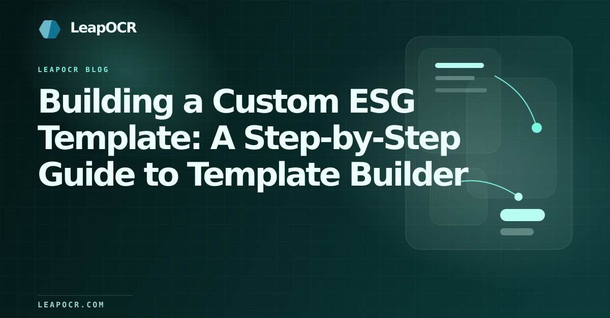 Building a Custom ESG Template: A Step-by-Step Guide to Template Builder preview