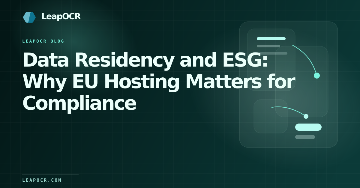 Data Residency and ESG: Why EU Hosting Matters for Compliance preview