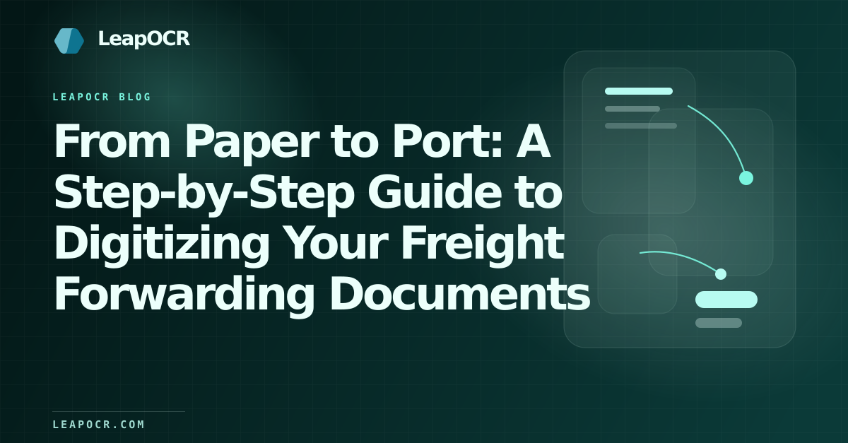 From Paper to Port: A Step-by-Step Guide to Digitizing Your Freight Forwarding Documents preview