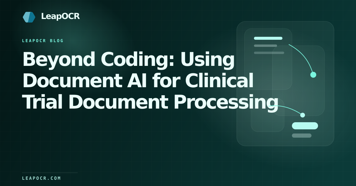 Beyond Coding: Using Document AI for Clinical Trial Document Processing preview