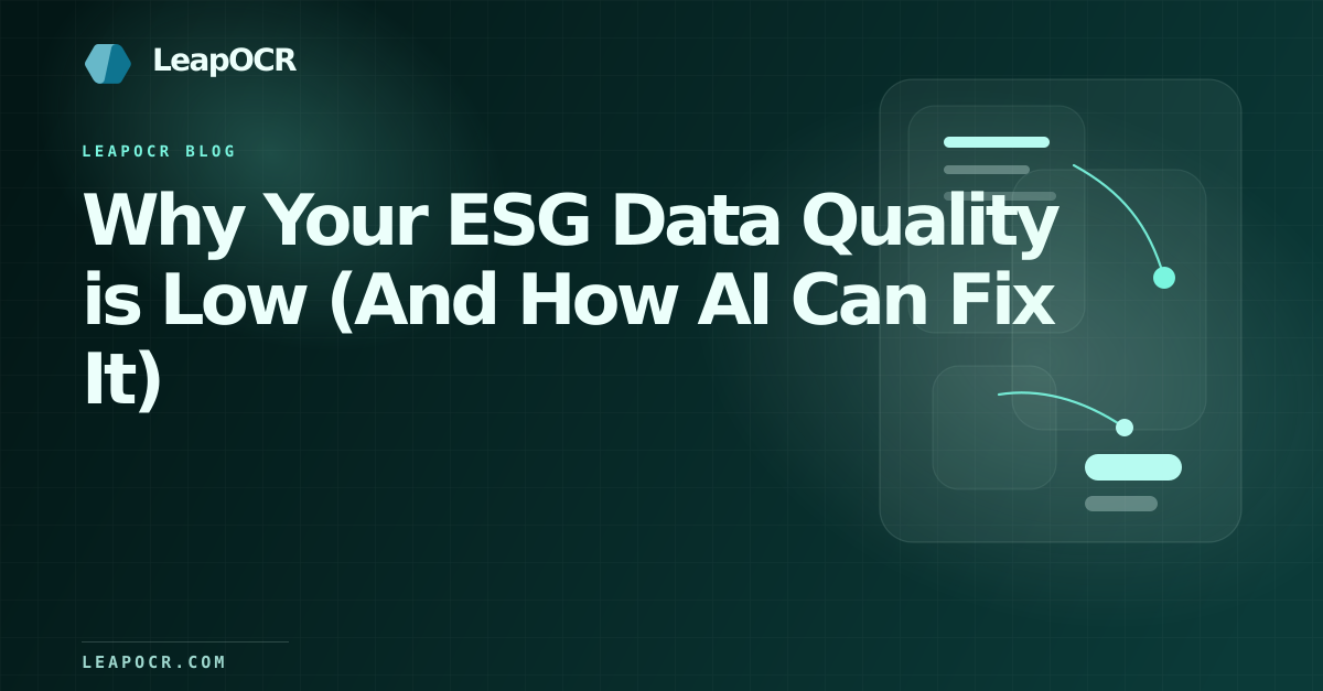 Why Your ESG Data Quality is Low (And How AI Can Fix It) preview