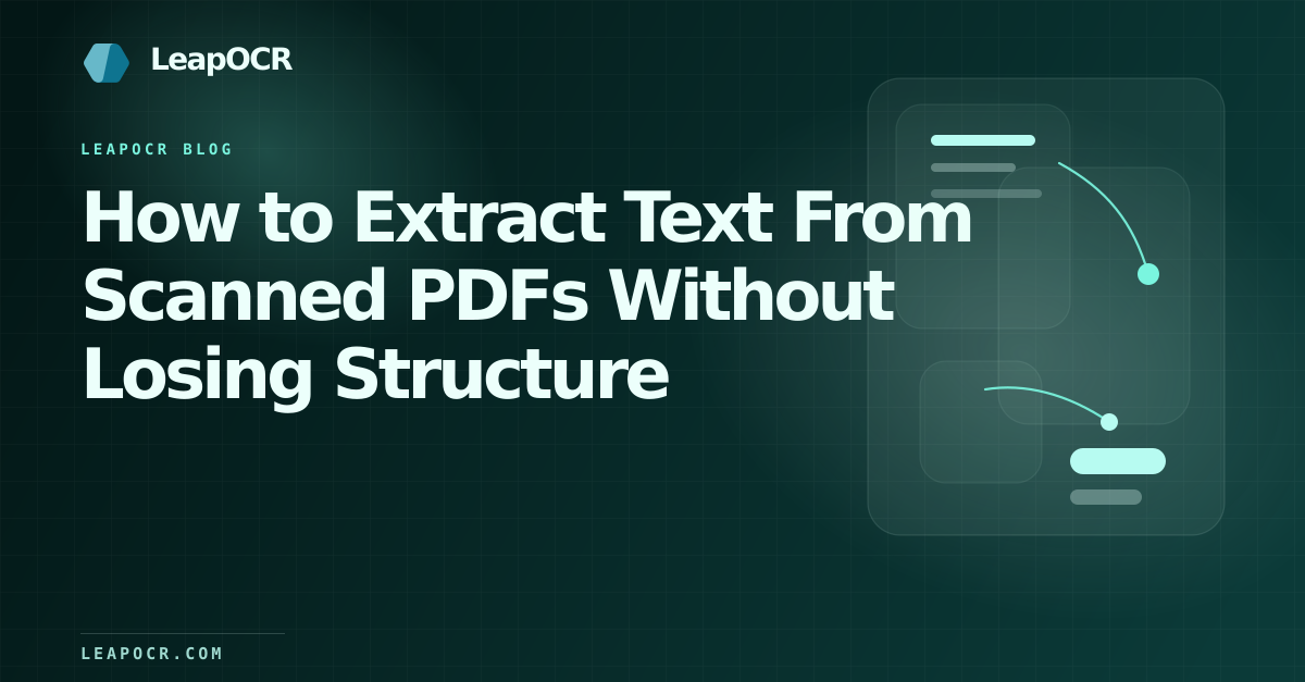 How to Extract Text From Scanned PDFs Without Losing Structure preview
