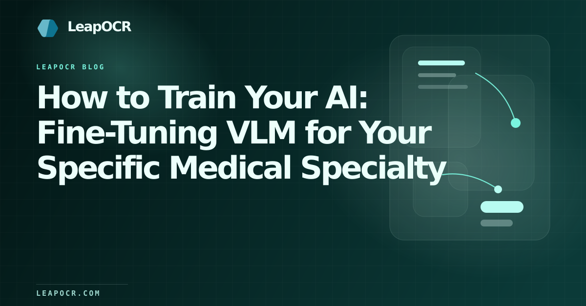 How to Train Your AI: Fine-Tuning VLM for Your Specific Medical Specialty preview