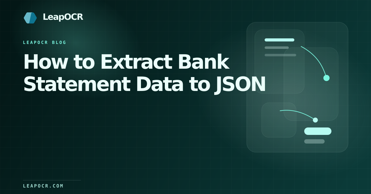 How to Extract Bank Statement Data to JSON preview