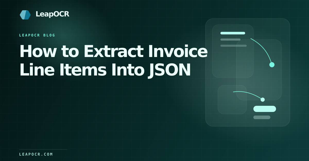 How to Extract Invoice Line Items Into JSON preview