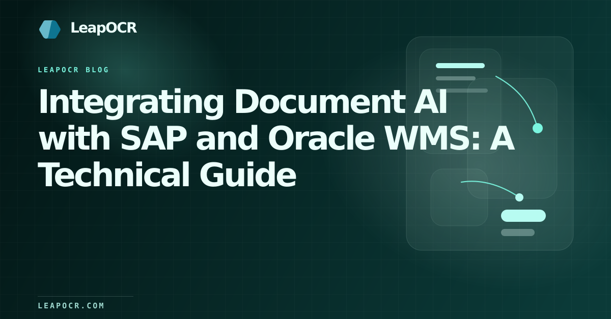 Integrating Document AI with SAP and Oracle WMS: A Technical Guide preview