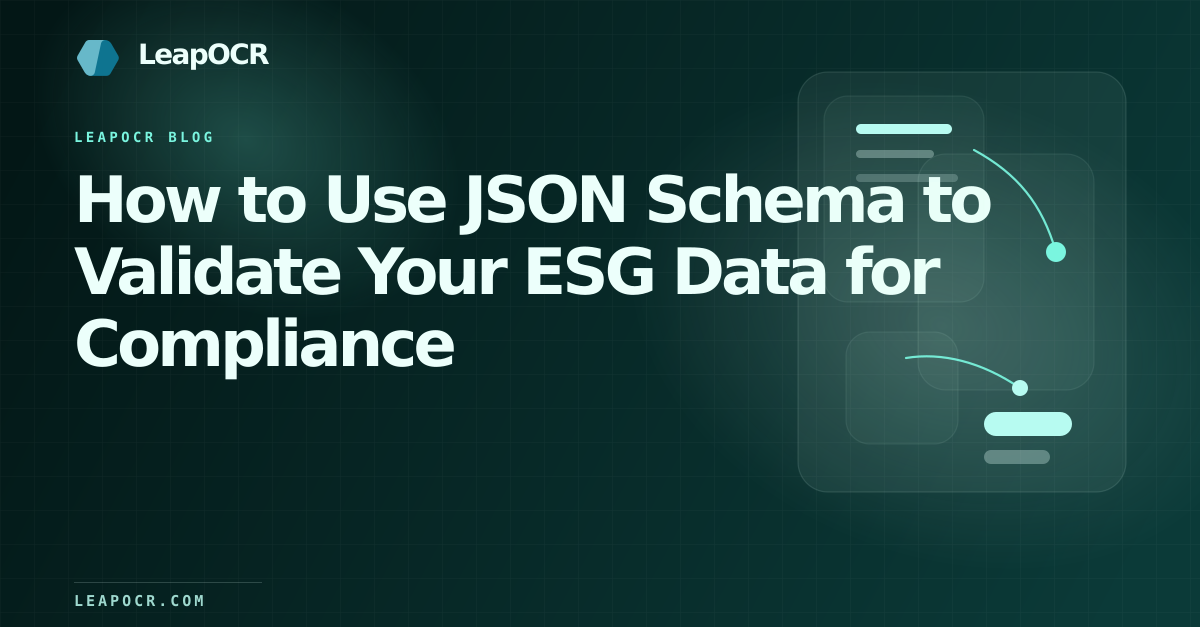 How to Use JSON Schema to Validate Your ESG Data for Compliance preview