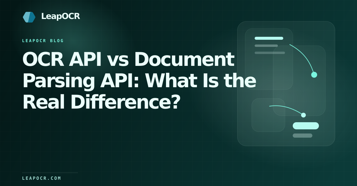 OCR API vs Document Parsing API: What Is the Real Difference? preview