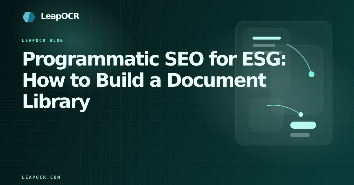 Programmatic SEO for ESG: How to Build a Document Library preview
