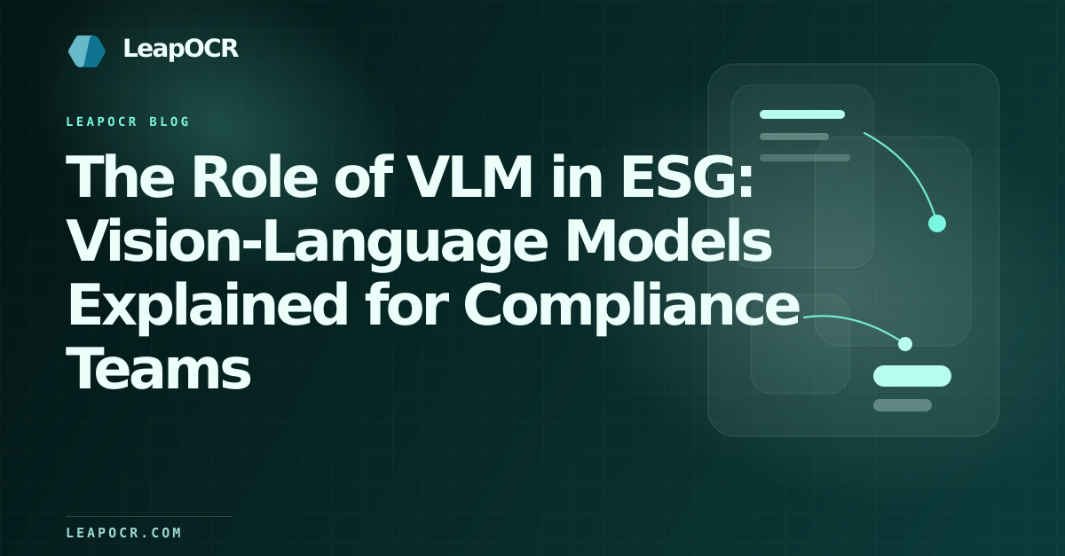 The Role of VLM in ESG: Vision-Language Models Explained for Compliance Teams preview