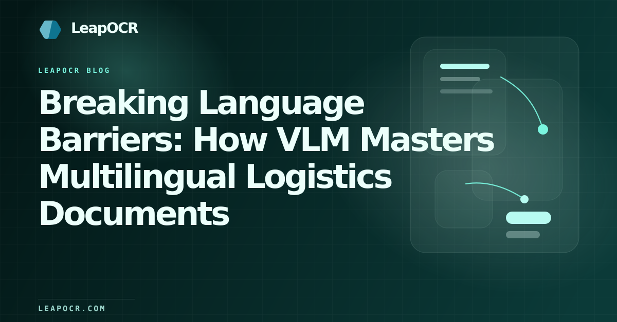 Breaking Language Barriers: How VLM Masters Multilingual Logistics Documents preview