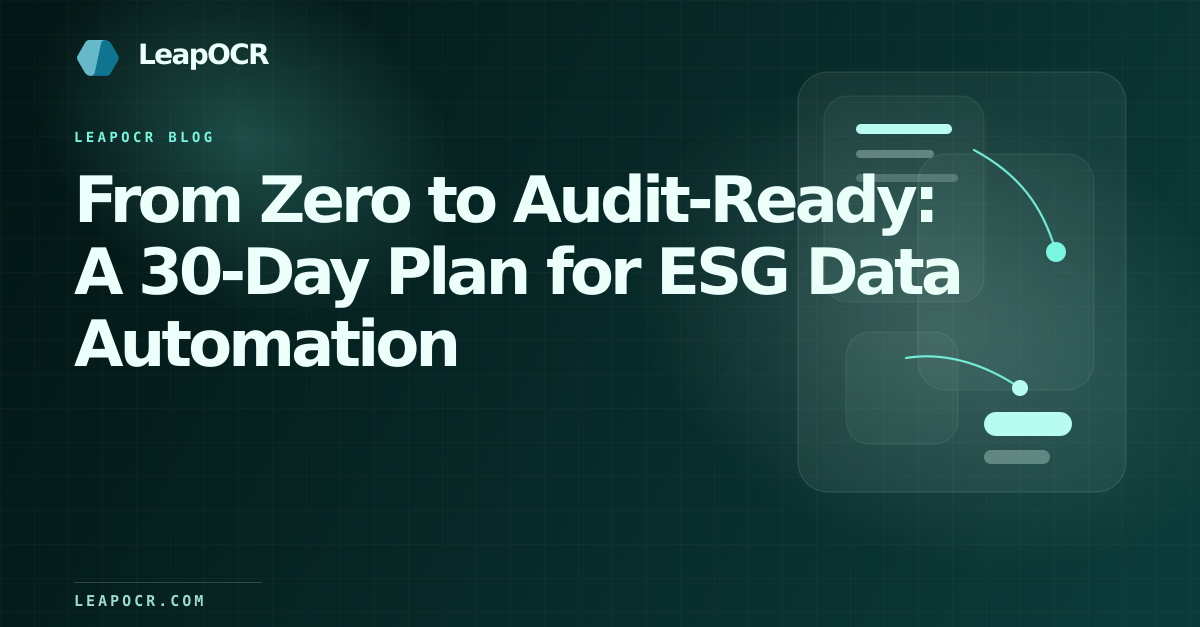 From Zero to Audit-Ready: A 30-Day Plan for ESG Data Automation preview